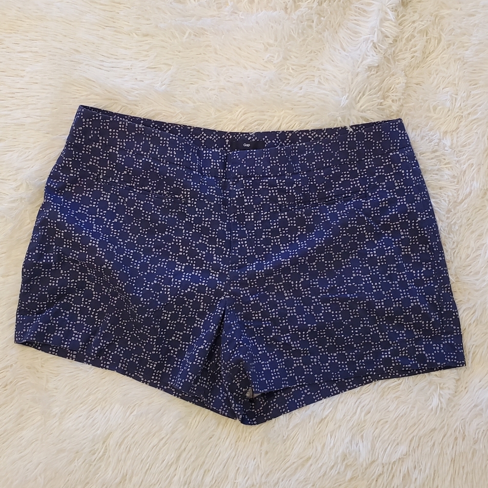 GAP Navy Blue Patterned Women's Shorts 12